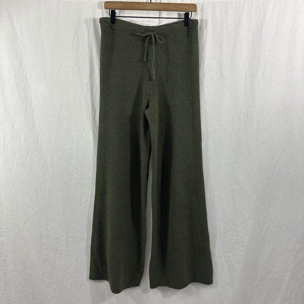 Aerie Cozyup Waffle Green Skater Pants Women’s Sz M Long Lounge Beach Chill